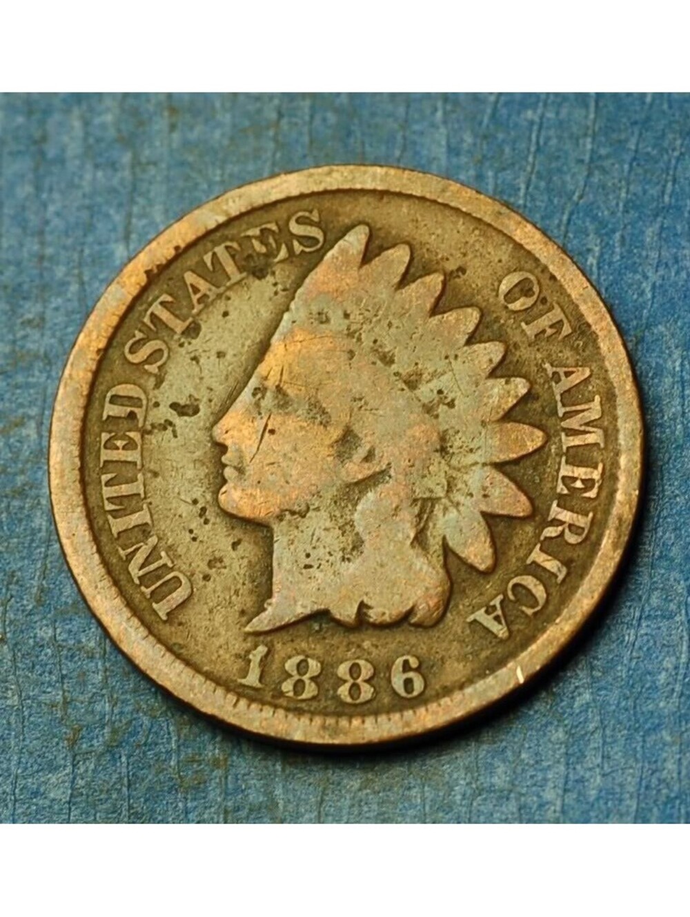 W139 1886 TYPE 2 RARE Indian Head Cent Penny 1c - Check Out Our Store